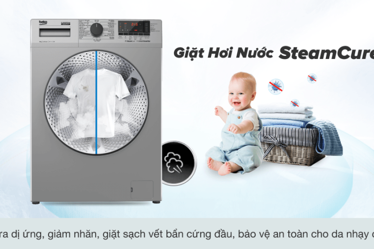 Máy giặt Beko Inverter 8 kg WCV8614XB0STW