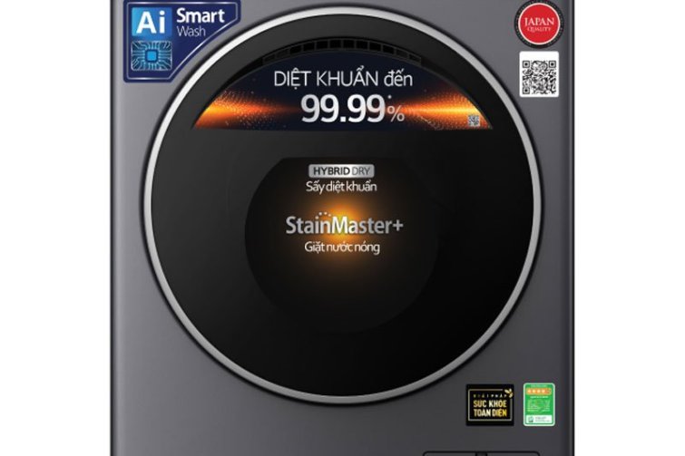 Máy giặt lồng ngang Panasonic Inverter 10Kg+sấy 6Kg NA-S106FC1LV