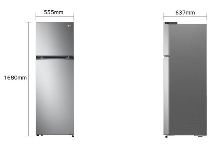 Tủ lạnh LG Inverter 266L GV-B262PS