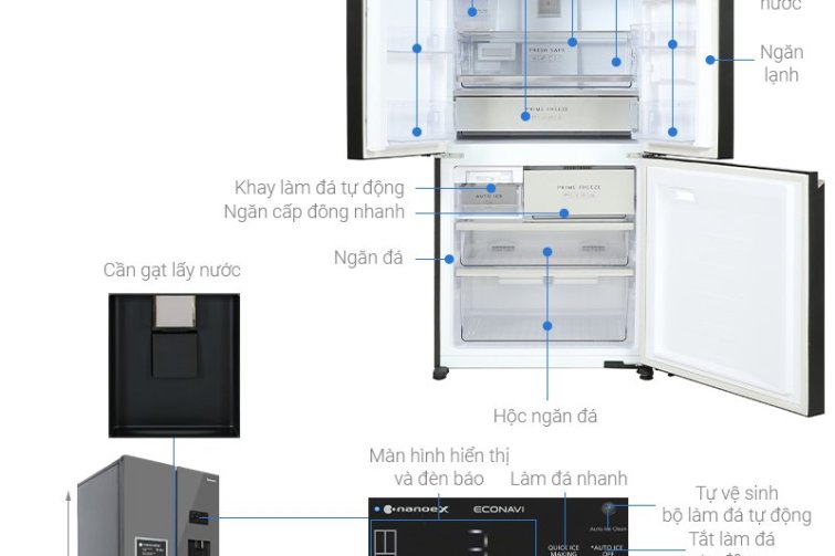 Tủ lạnh Panasonic Inverter 495L NR-CW530XMMV